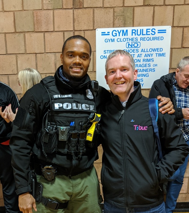 AndyCole_FSA's tweet photo. #Ambit20 experience today was with @detroitpolice to understand their significant challenges and see in action their amazing engagement piece with youth, The Brotherhood. Great access and honesty through the day on what's working and not. @WIPLive #TBUC #GoodRelations https://t.co/w7tdNk7JDt