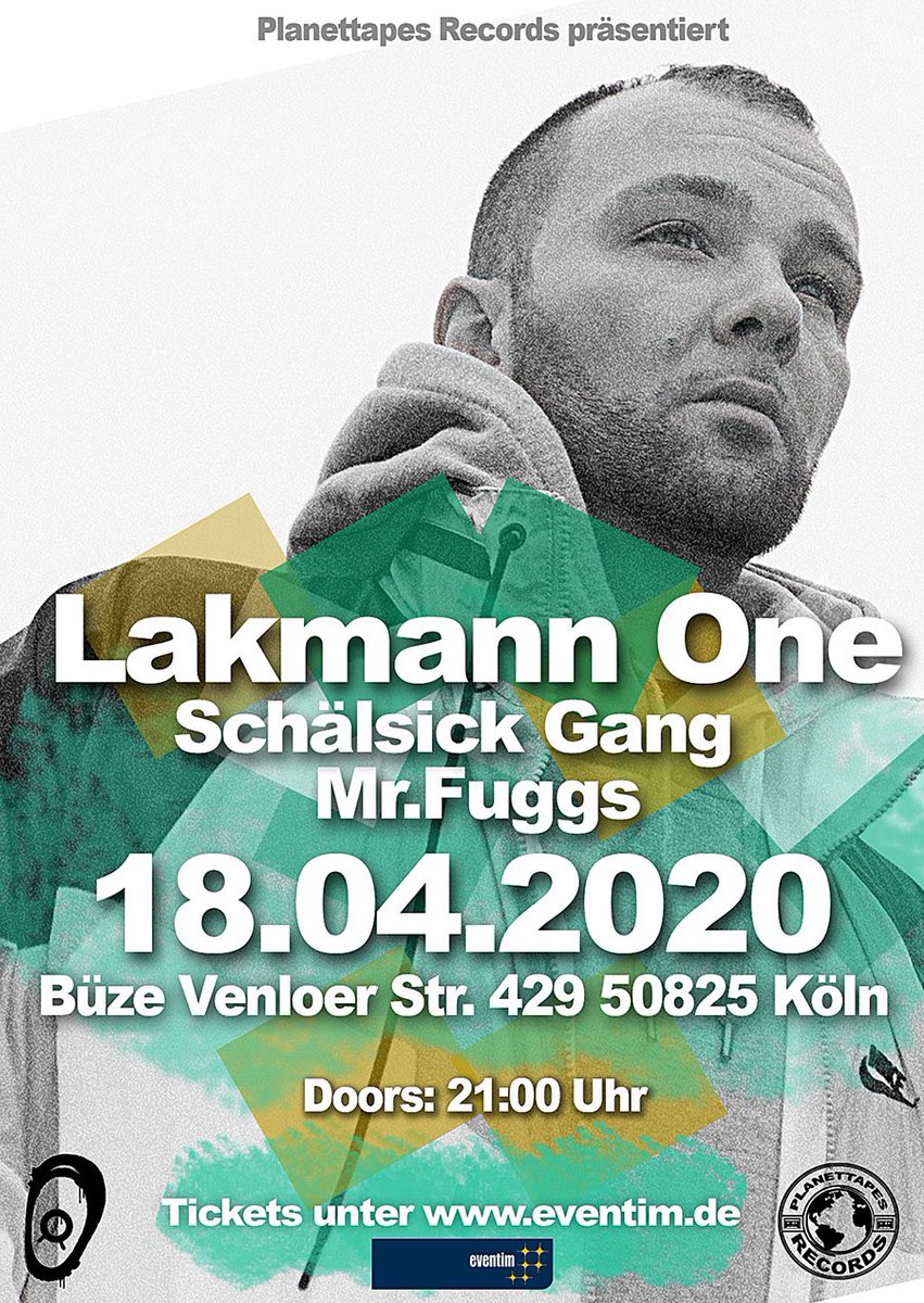 MrFuggs's tweet photo. Tickets unter: https://t.co/pA9mtYOsDm  #lakmann #konzert  #planettapes #kön https://t.co/x87DxZgCxZ