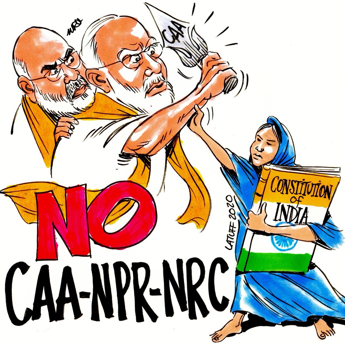 LatuffCartoons's tweet photo. Deu no The Telegraph da  #India
@ttindia https://t.co/TGZbfiN6uy