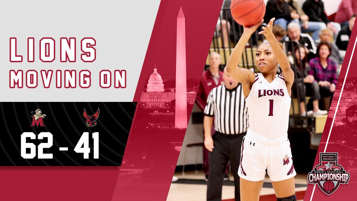 ECCSports's tweet photo. Kadijah Dickson stuffed the stat sheet for @molloylions, finishing with 15 points, seven rebounds, six assists, and five steals to send the Lions to our nation's capital for the semifinals of the ECC Women's Basketball Championship. https://t.co/yP9iO9GJuD
