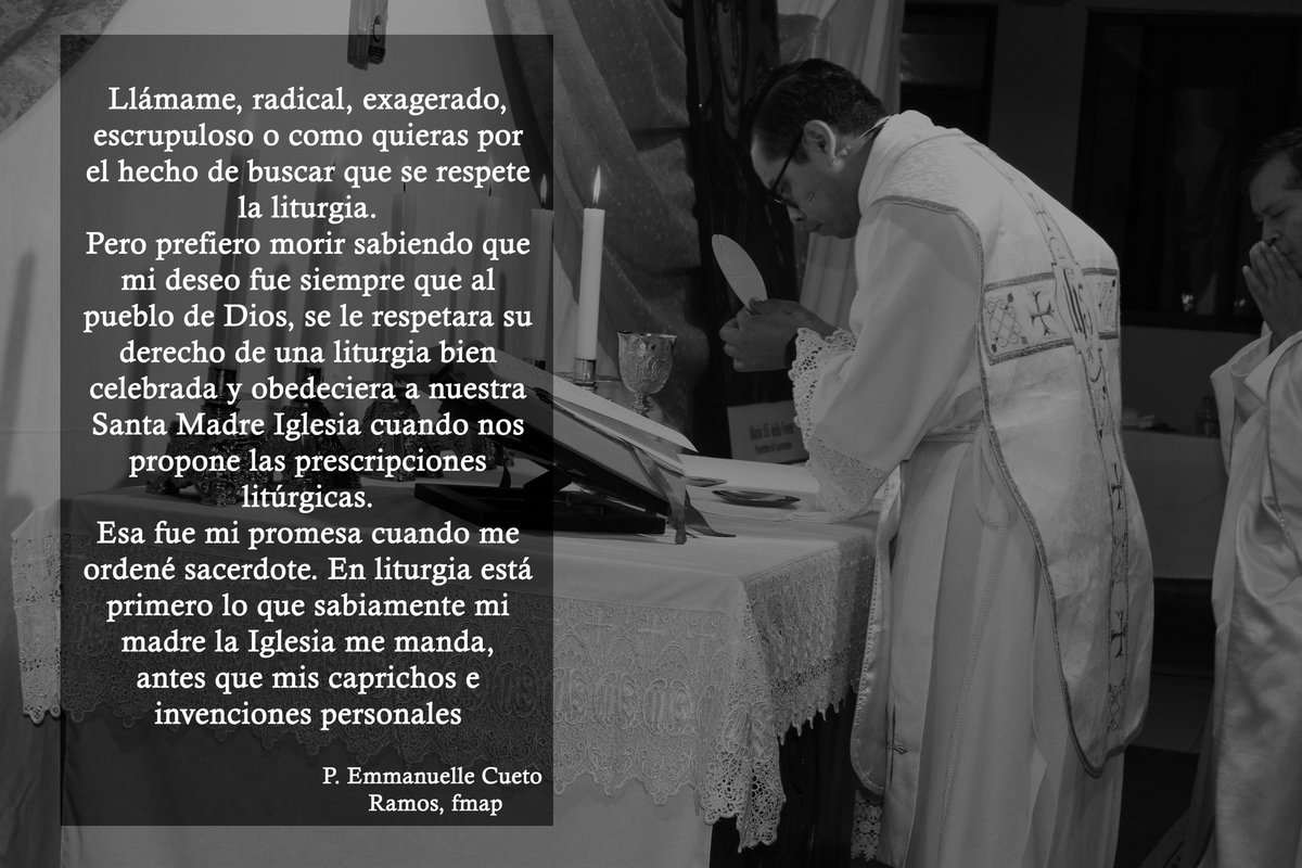 EmmyCueto's tweet photo. En el Culto Divino está la mejor oportunidad de expresar con nuestro cuerpo, con nuestras respuestas, con nuestra devoción y reverencia aquello que creemos y profesamos de palabra y obra lo recibido por elección divina. Todo cobra perfecto sentido cuando es "sentire cum ecclesia" https://t.co/npYtTKNWvt
