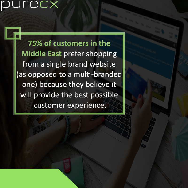 PURE_CX_'s tweet photo. 75% of customers in the Middle East prefer shopping from a single brand website (as opposed to a multi-branded one) because they believe it will provide the best possible customer experience. #cx https://t.co/RwzzrRfIkw