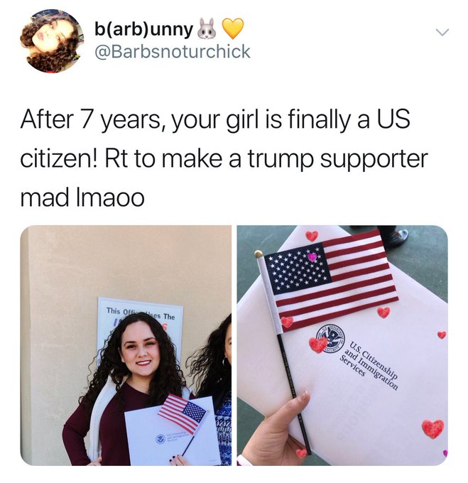 CloydRivers's tweet photo. Except that’s exactly what Trump supporters want. Legal immigration is good. Illegal immigration is bad. It’s not bald eagle brain science. Merica. https://t.co/DnoTIpyT9c