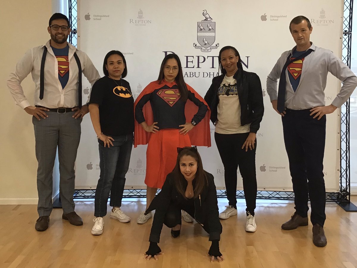 ReptonADInc's tweet photo. Dress up day @ReptonADFry with our Superheroes @ReptonADInc - whatโs your favorite book character?
#languagesweek #ReptonReads #Superheroes #inclusionmatters https://t.co/6fHgYyWMRi