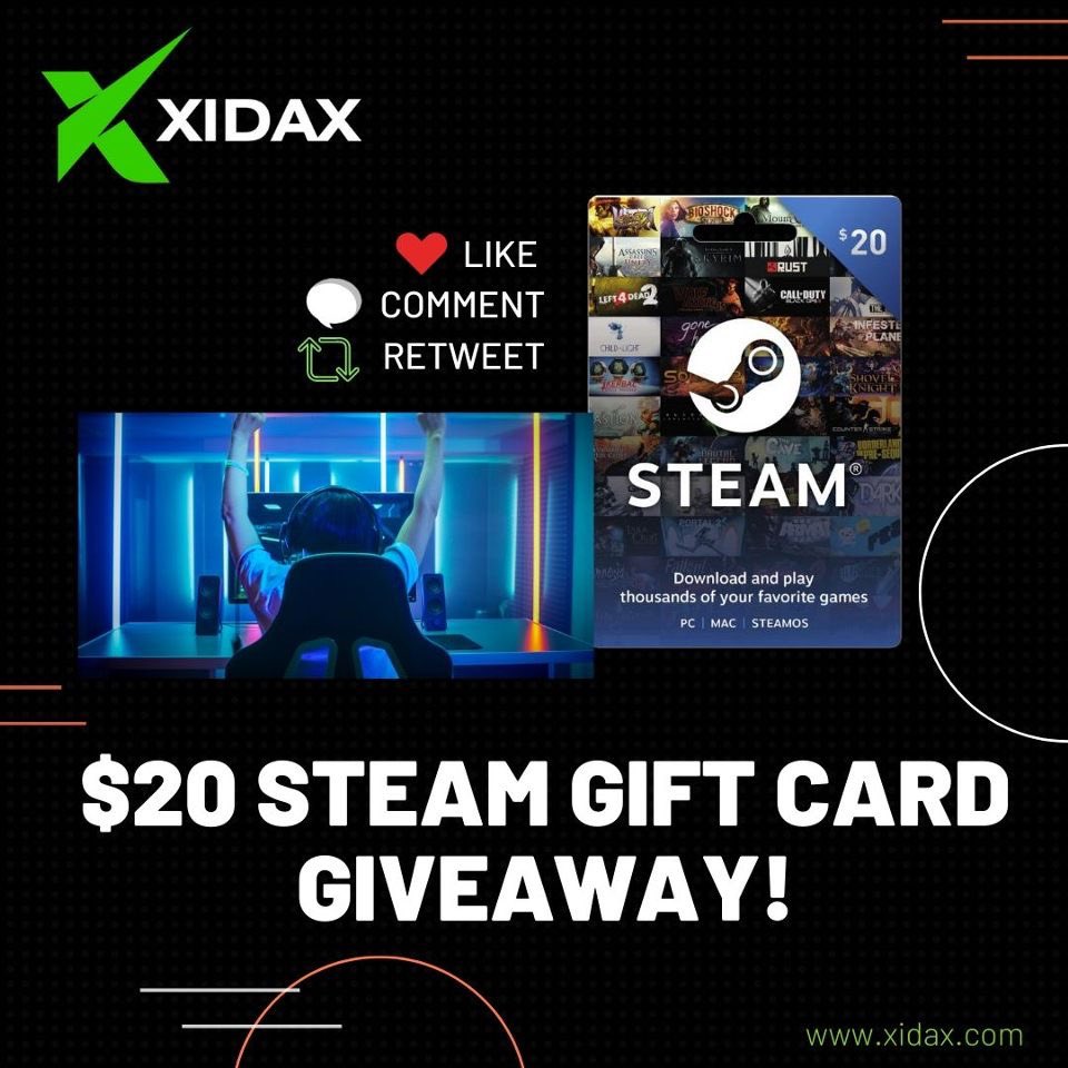 xidaxpcs's tweet photo. G I V E A W A Y 
⠀⠀⠀⠀⠀⠀⠀⠀⠀
We're giving 1 lucky winner a $20 Steam Gift card! 
 ⠀⠀⠀⠀⠀⠀⠀⠀⠀
Here’s how to enter:
1.) Like this photo 💚
2.) Follow  @XidaxPCs
3.) Retweet/comment

Winner announced tomorrow! https://t.co/ezra0RRP4H