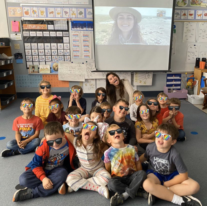Today, my kinders interacted with elephant seals in real time through @HearstSanSimeon @portsprogram They absolutely loved learning about the wildlife in their community and their local state park! #parksforall #inquirybasedlearning #STEMed