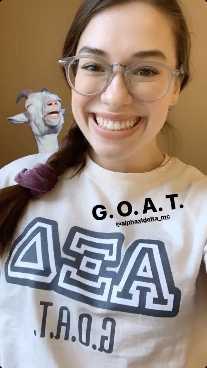 MCAlphaXiDelta's tweet photo. On Wednesdays we wear Greek (and goats)🤍🐐 https://t.co/apJmSMRGeN