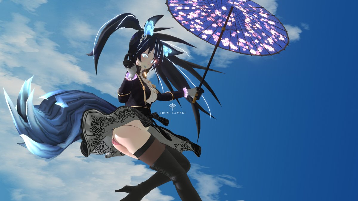 #render #nekomimi #blender #Blender3D #AnimeArt #3dart #3drender #anime #foxgirl #sky #waifu #Frankenstein #MMD #model3d #animegirl