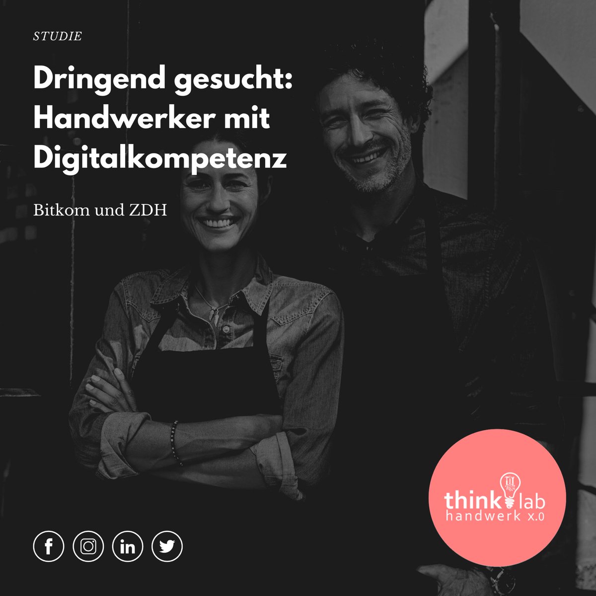 Jeder zweite Handwerksbetrieb setzt digitale Technologien oder Anwendungen ein. Die neue Studie von <a href="/BitkomResearch/">Bitkom Research</a> und <a href="/ZDH_news/">ZDH_Handwerk</a> zeigt: Es tut sich was im digitalen Handwerk. 👉 bit.ly/3czMj5e #HandwerkDigital #MittelstandDigital #Digitalisierung #EinfachMachen