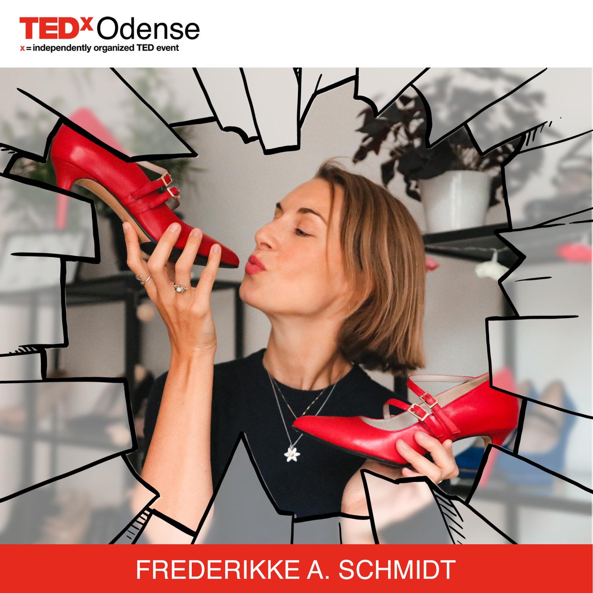 TEDxOdense (@tedxodense) on Twitter photo ❌ Meet our next speaker, Frederikke Antonie Schmidt!❌She is a Danish entrepreneur and founder of <a href="/roccamore/">roccamore</a> , the shoe company for comfortable, feminine high heels. 👠At the age of 24, Frederikke moved to Italy to become a shoe designer. Want to know more? Get a ticket! 🎟 ❌ Meet our next speaker, Frederikke Antonie Schmidt!❌She is a Danish entrepreneur and founder of <a href="/roccamore/">roccamore</a> , the shoe company for comfortable, feminine high heels. 👠At the age of 24, Frederikke moved to Italy to become a shoe designer. Want to know more? Get a ticket! 🎟