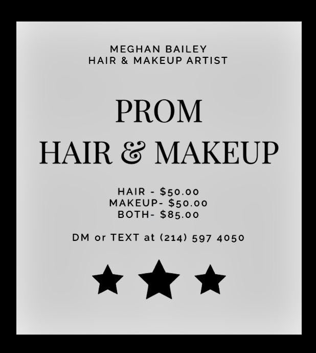 yendys_rendrag's tweet photo. Hey y’all! My good friend Meghan Bailey is doing prom hair and makeup! She is a licensed cosmetologist and works as a hair colorist and makeup artist in Highland Park! Dm her instagram account (pic below) or text her to book! https://t.co/h47Yxh1FTt