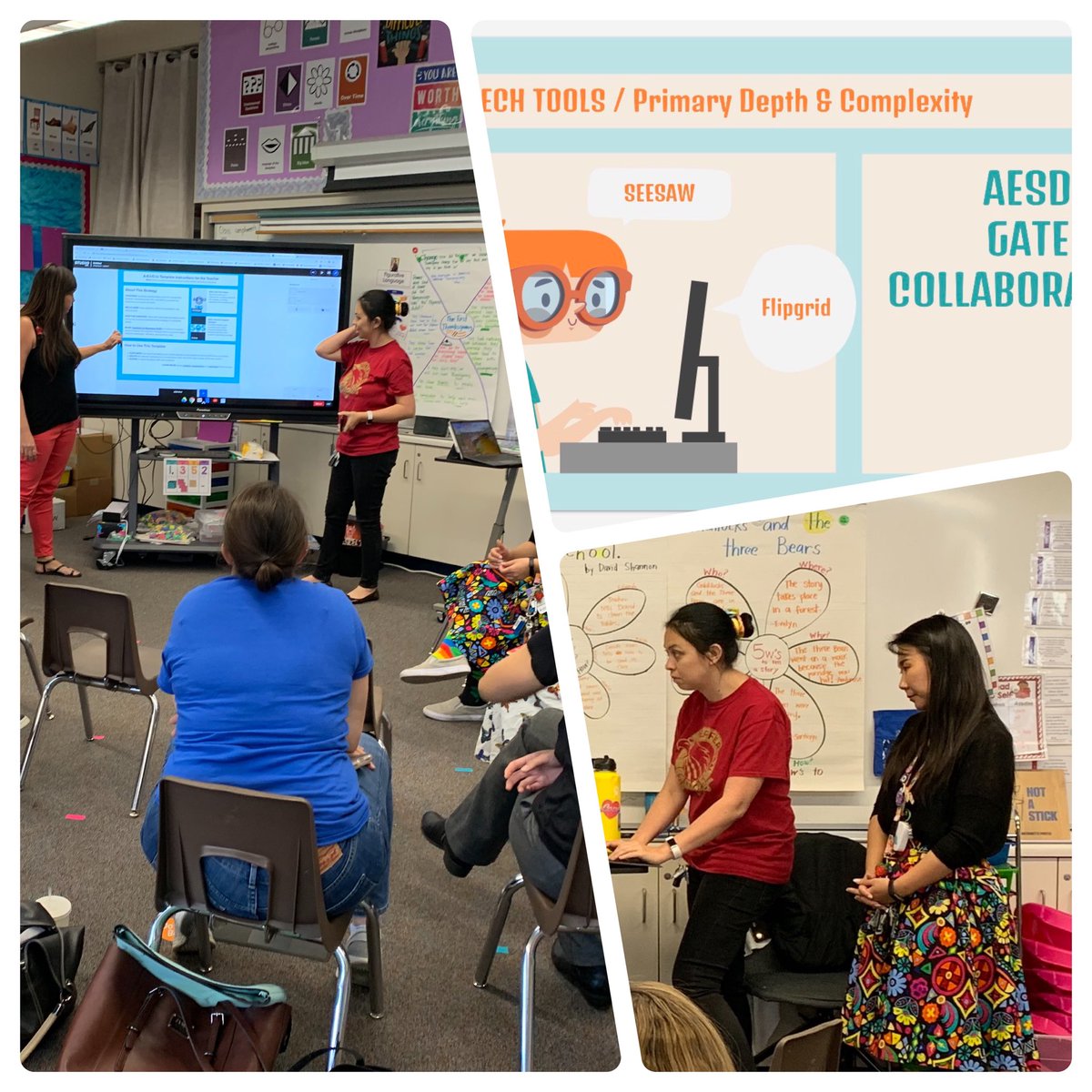 Thank you Patricia, Lidia, Michelle and all of the primary teachers who ignite rich scholarly language through applying depth and complexity to engaging literature! #GATECollaboration #S.O.S #Flipgrid #Seesaw