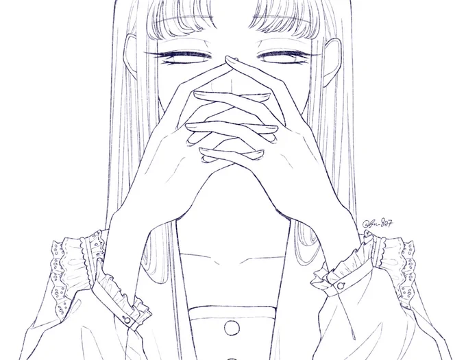 #線画を晒すと誰かが色を塗ってくれるかもしれない 

バケツ無理ですけど興味あったら是非……
ID消さなければご自由に塗ってください~~~!!!!! 
