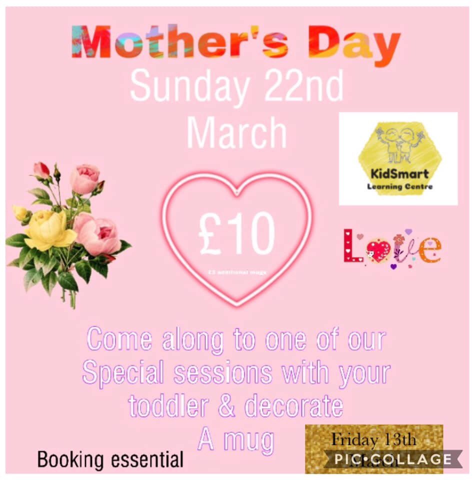 Come along and let your toddler loose to design you the best Mother’s Day present! 

Booking essential @swintonpendle @Swintonstcharle @stcharlesrcpri1 @SalfordCRadio @SCFairs @STA_Y4 @MadeleineRemna1 @st_swinton @clifton_sch @moorsideprimary @thedeansprimary @SalfordArts