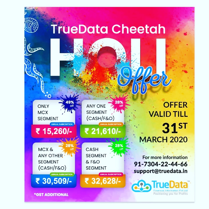 DFinsoft's tweet photo. Now Get Cheetah @ Discounted rate with all inbuilt Screeners,indicators,Volume, Market profile with Advanced technical Derivatives analysis
#truedata #Nifty #Volumeprofile #MarketProfile #Orderflow #nifty50 #OptionsTrading #derivativesmarket #derivativetrading  #Holi #Screeners https://t.co/kdQiUaQTmH