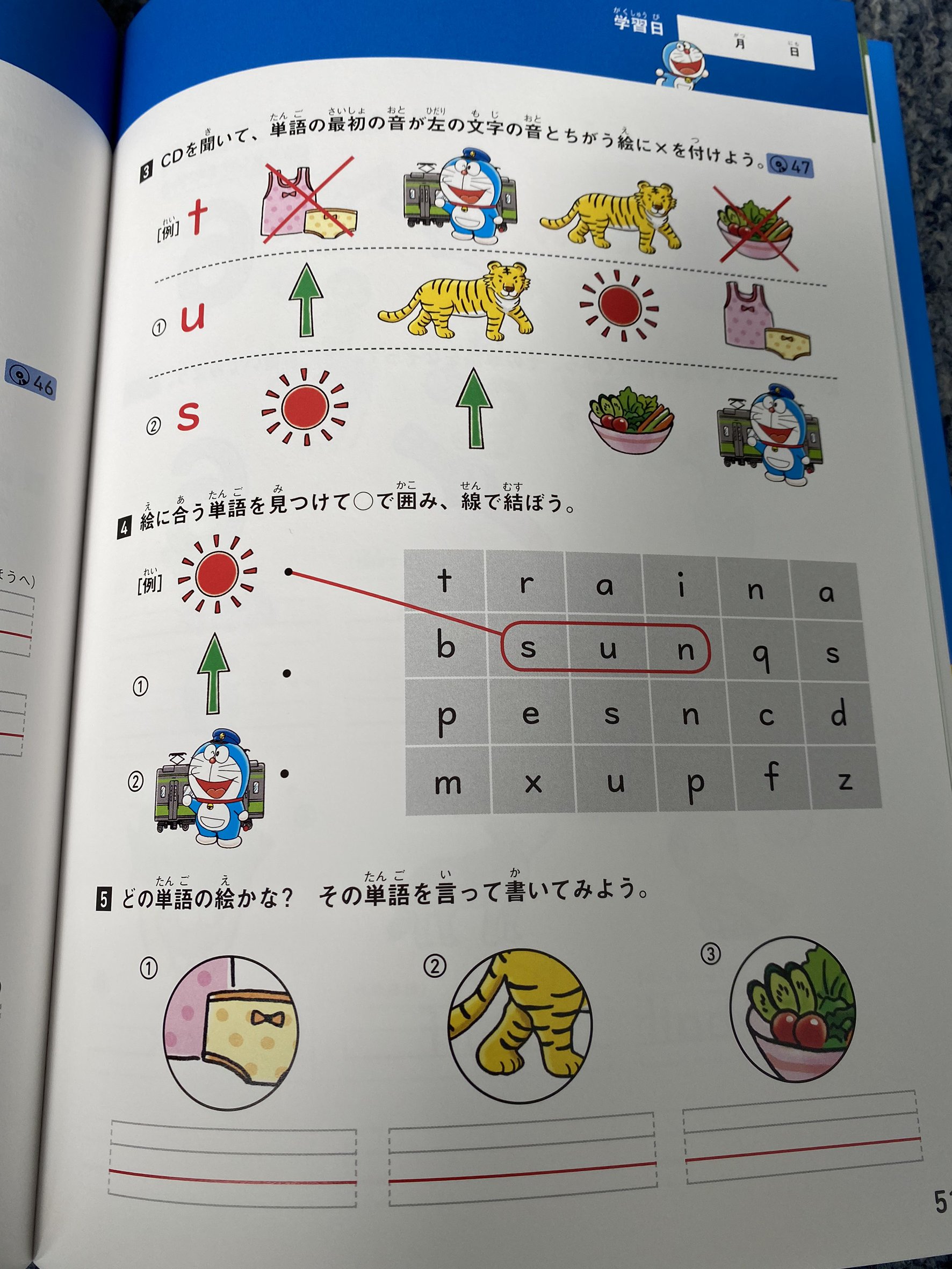 小学館 辞書編集室 Pa Twitter 英語にはじめてふれるお子さんにぴったりのやさしい構成です Part１ アルファベット 大文字と小文字 の形と書き方 読み方 Part２ フォニックス Part３ ローマ字 の3部構成 ドラえもん 小学生英語 児童英語