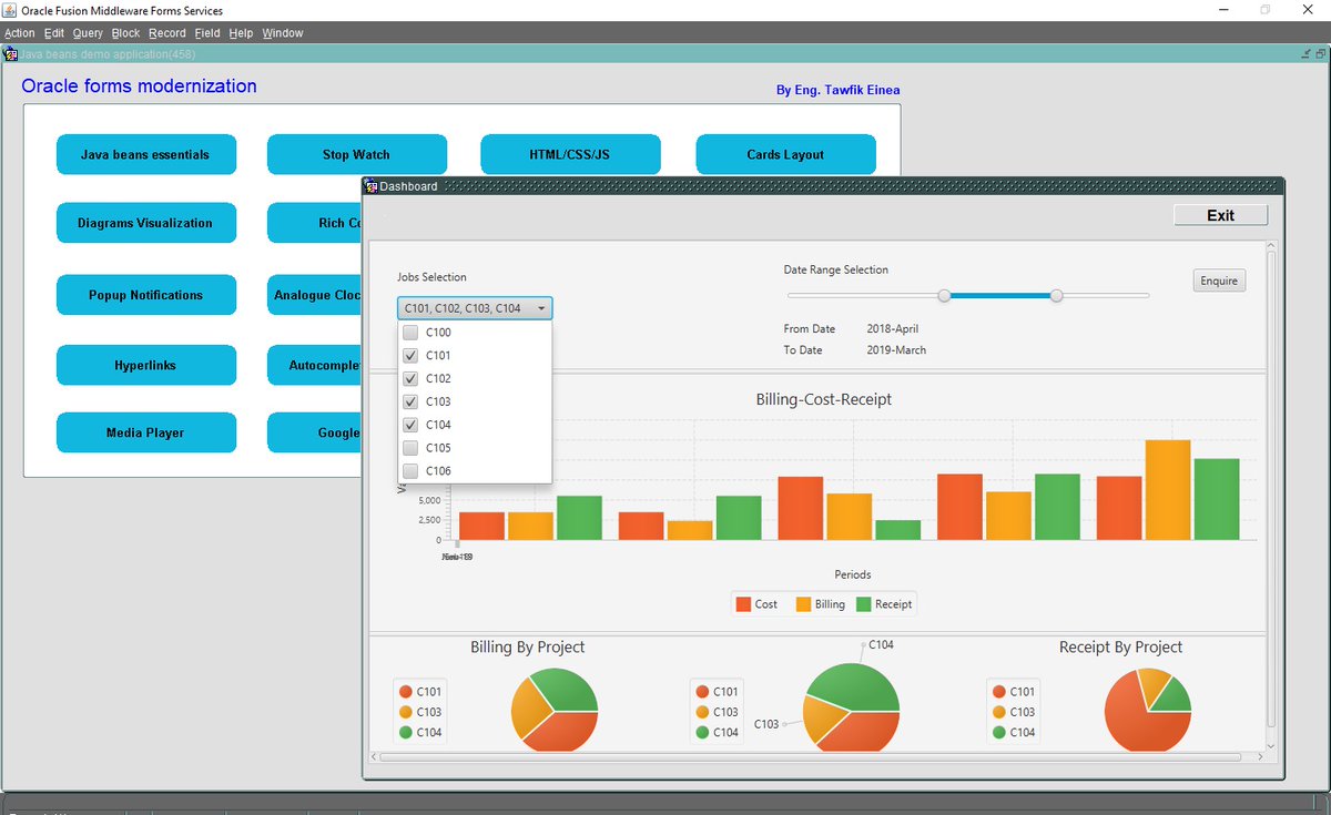 tawfik_einea's tweet photo. Oracle forms modernization samples by using Java
Video: https://t.co/bZflmbxfxW
Blog: https://t.co/4GKyQQbilT
#OracleForms #OracleFormsPM https://t.co/fMMcwfISSa