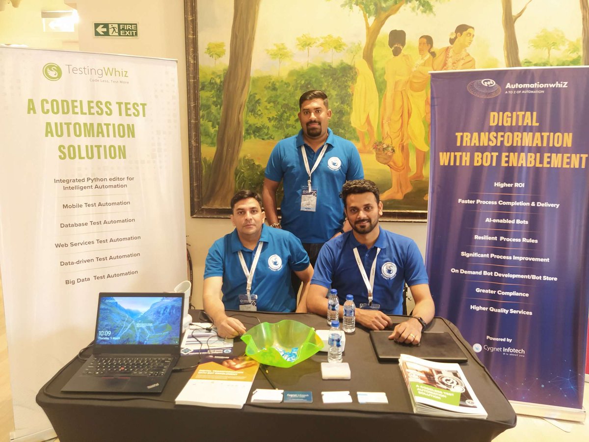 cygnet_one's tweet photo. Day 2 at the #IPASummit2020 - Ramada, Mumbai. Stop by our booth to experience state-of-the-art software bots and find out how these inventions can help accelerate your business outcomes.
#IPASummit #ProcessAutomation #RPA #RoboticProcessAutomation #IntelligentAutomation #AI https://t.co/xPvpxAcj0z