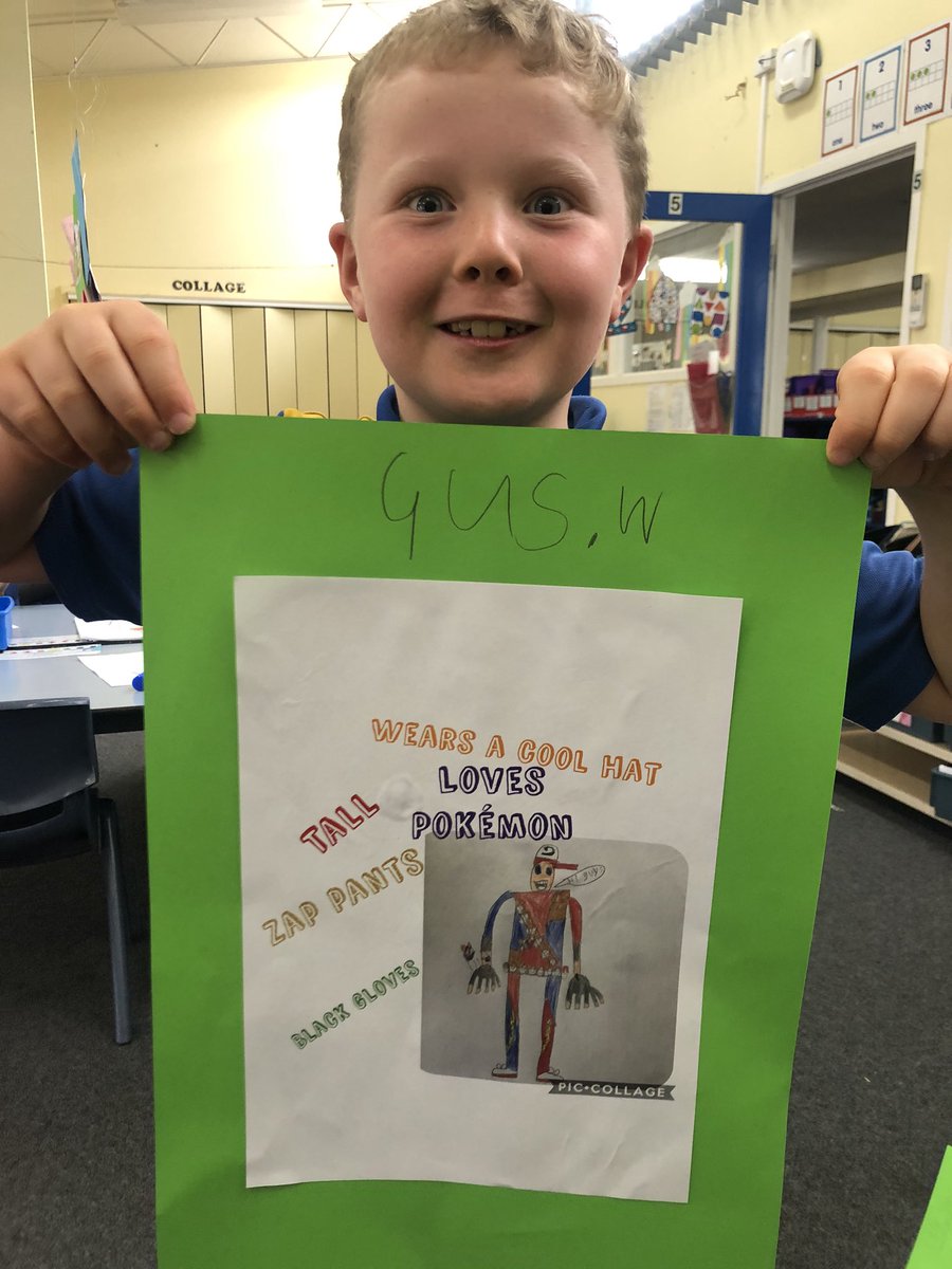 Narrative writing - Year 2 students have created character descriptions for themselves if an author was describing them in a book!