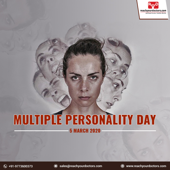 ReachYourDoctor's tweet photo. National Multiple Personality Day is observed annually on March 5th . It is held to raise awareness for Multiple Personality disorder also known as dissociative who is having more than one self image.
#NationalMultiplePersonalityDay #Reachyourdoctors #RYD https://t.co/1UQAyY0uRD