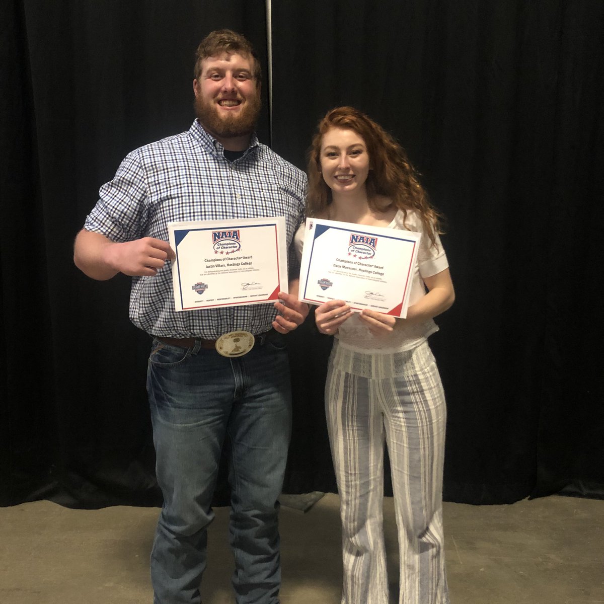 Justin Villars and Daisy Maessner were recognized tonight as Champions of Character! Congratulations you two!