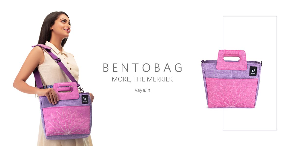 VayaIndia's tweet photo. Introducing a bag for all your cravings- Vaya's BENTOBAG. With extra storage pouches and ample #storage space, you can carry everything from soup to dessert. Oh, and guess what? The outer is waterproof and it's #insulated inside to keep your #food extra warm. #bentoBag #lunchbag https://t.co/3lnuZBFKuw