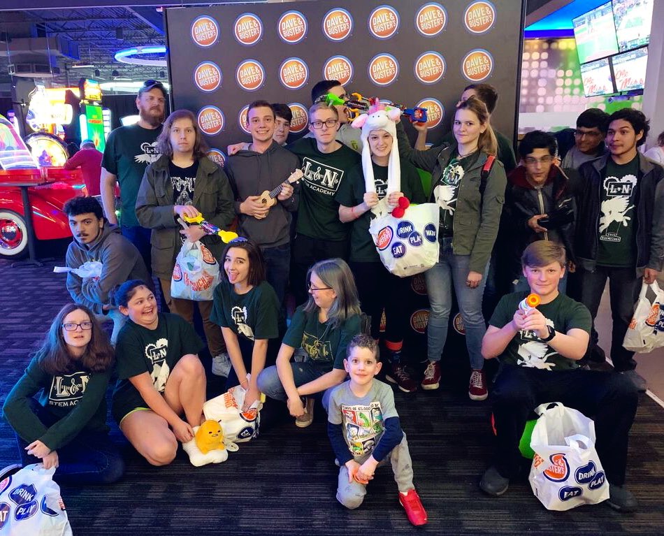 We had so much fun at Dave &amp; Busters blowing off some steam after our drive down! We’re all pumped up and ready for competition. #omgrobots #infiniterecharge <a href="/DaveandBusters/">Dave & Buster's</a>