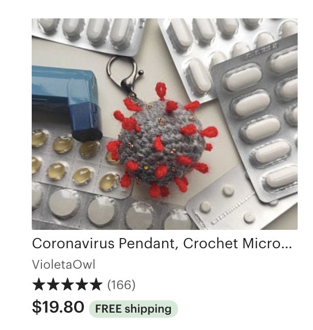 RecognizeAkshay's tweet photo. I just don't understand, Who?? Is buying coronavirus embroidery/crochet art. What the hell is happening here. https://t.co/nxgkjpFDCT