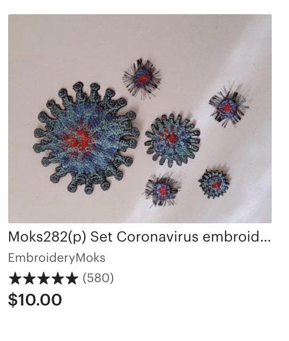 RecognizeAkshay's tweet photo. I just don't understand, Who?? Is buying coronavirus embroidery/crochet art. What the hell is happening here. https://t.co/nxgkjpFDCT
