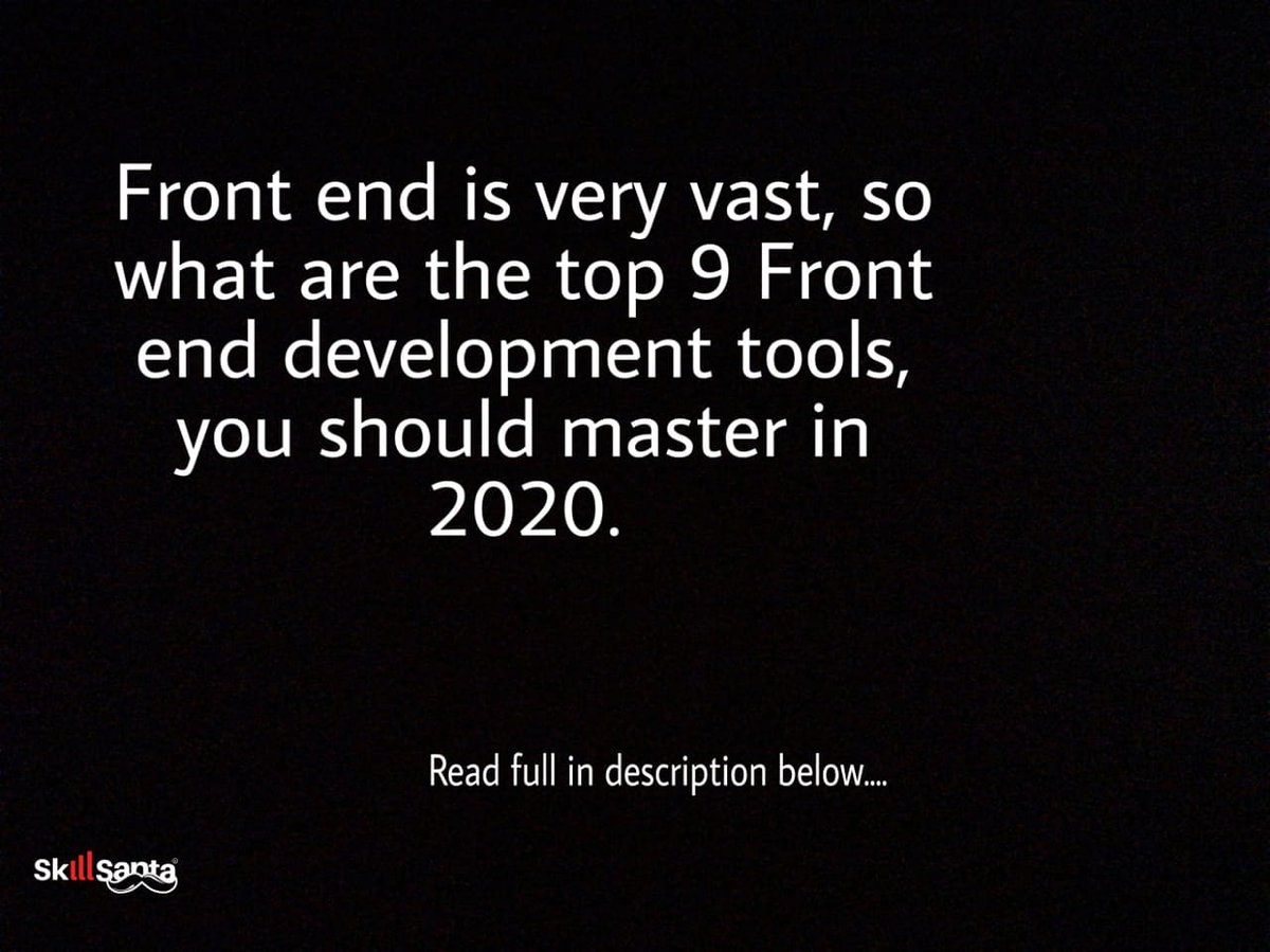 SkillSanta's tweet photo. Top 9 front end development tools in 2020.

1.MDB (Material Design for Bootstrap).
2.WebDataRocks.
3.NoviBuilder.
https://t.co/DZXQOmVId3 Subscription.
5.Creative Tim.
6.Npm.
7.Typescript.
8.Codekit.
9.HTML5 Boilerplate

#upskilling #upskilling #eliteracy #dreamjob #dreamjounlock https://t.co/cpDy77Nnko