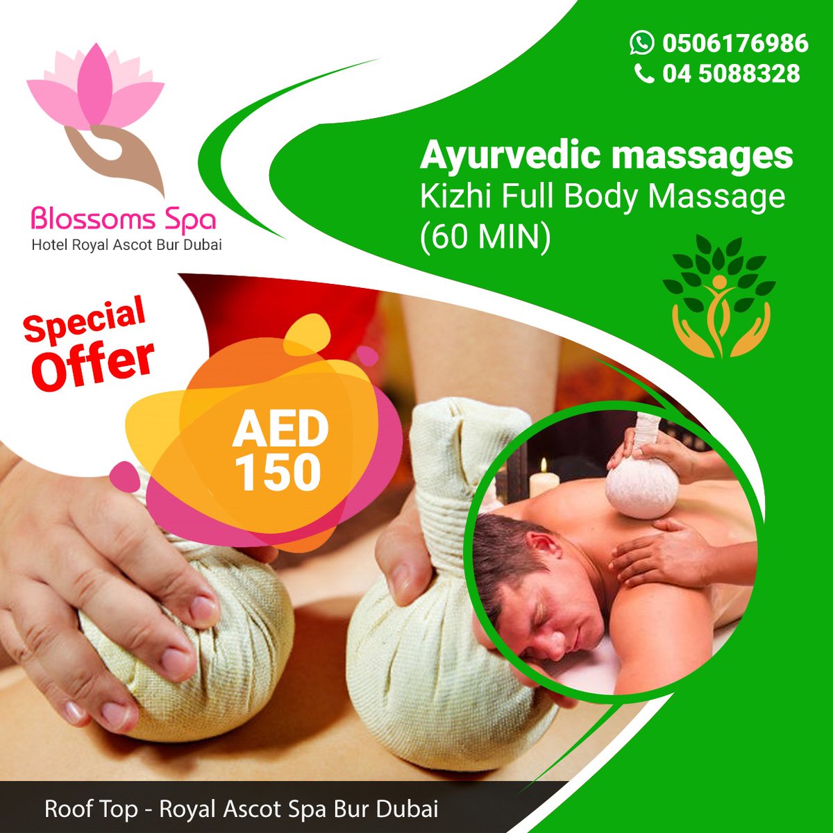 spa_blossoms's tweet photo. Try out the Kerala kizhi massages! With Hot offers 🔥

Kerala Massage center @spa_blossoms a🌹

#dubaispa #dubaimassagecenter #keralakizhimassage #blossomsspa #ayurvedicmassage https://t.co/NeGfMpHNRP