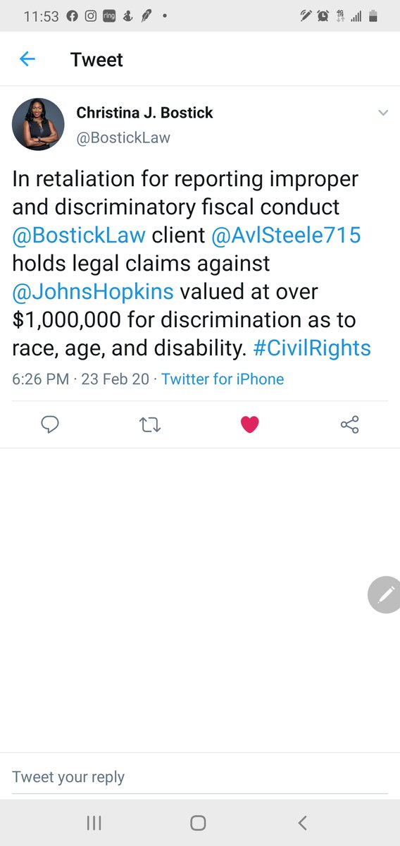 AvlSteele715's tweet photo. @alicesperi How this institution treats their employees is deplorable. There's a pattern of silencing employees who speak up with NDA's. They wear a nice, public mask. https://t.co/aIs24ST2UM