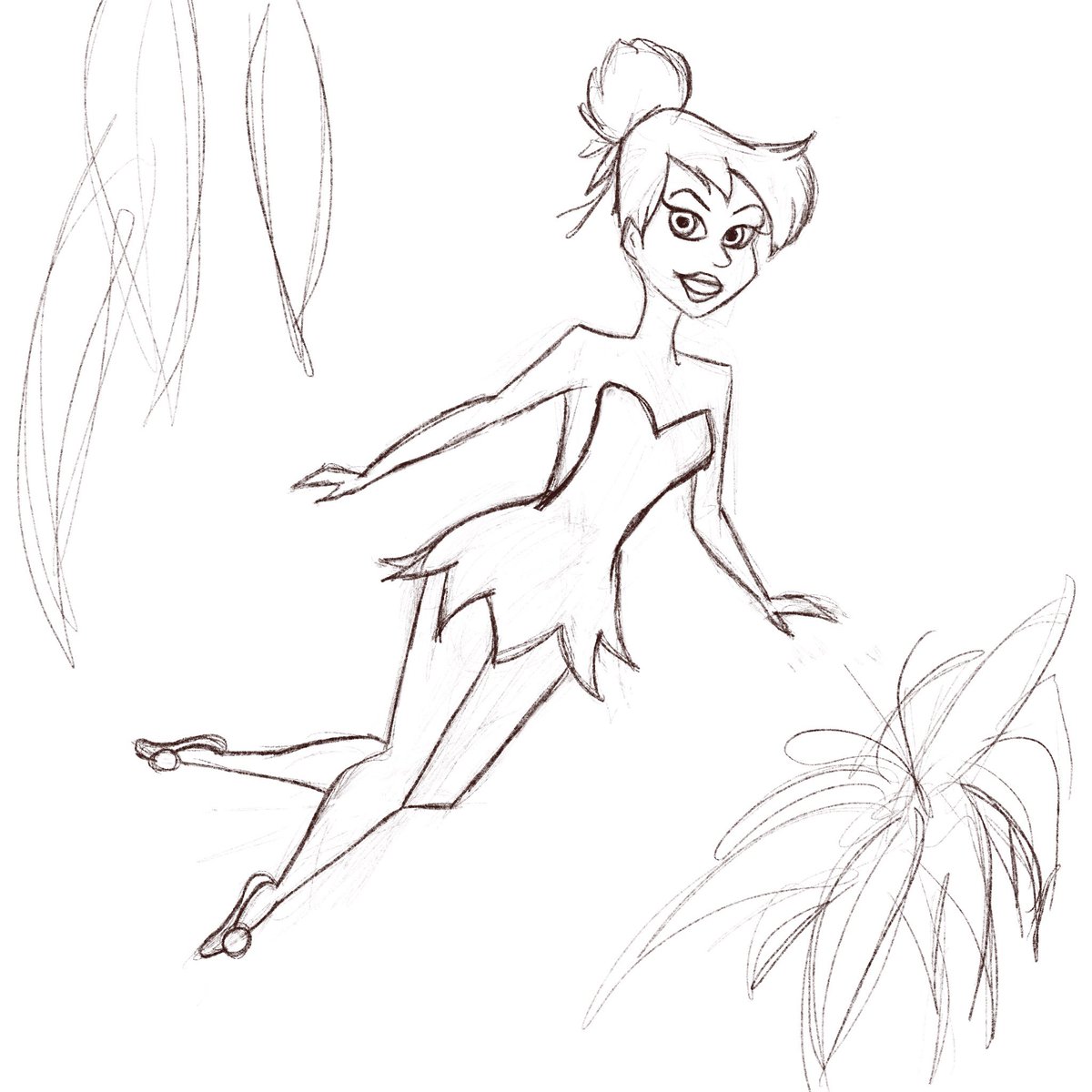 Just a bit of pixie dust tonight. 
*
*
*
#draweveryday #day1199 #2500hours #sketch #sketching #disneysketch #tinkerbell #pixiedust #amysmash #artpostrophe #artpostropheamy