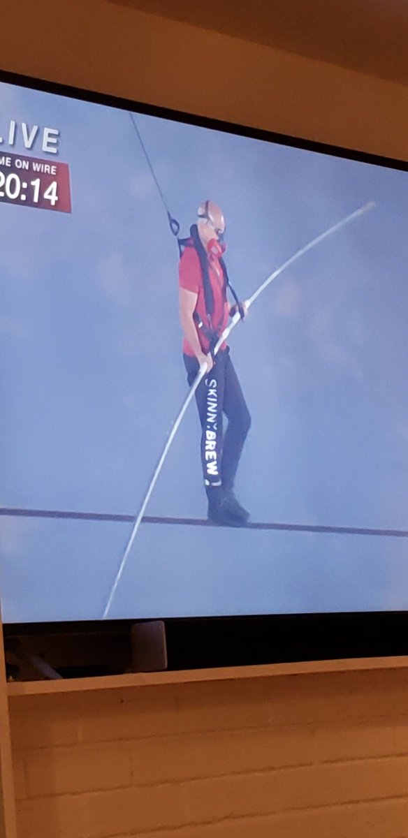 AndreHyland's tweet photo. Exciting to finally see Bane up to something again.
#darkknightrises #skinnybrew #wirewalk #Bane @ABCStudios #nikwallenda https://t.co/dypnYHkNFl