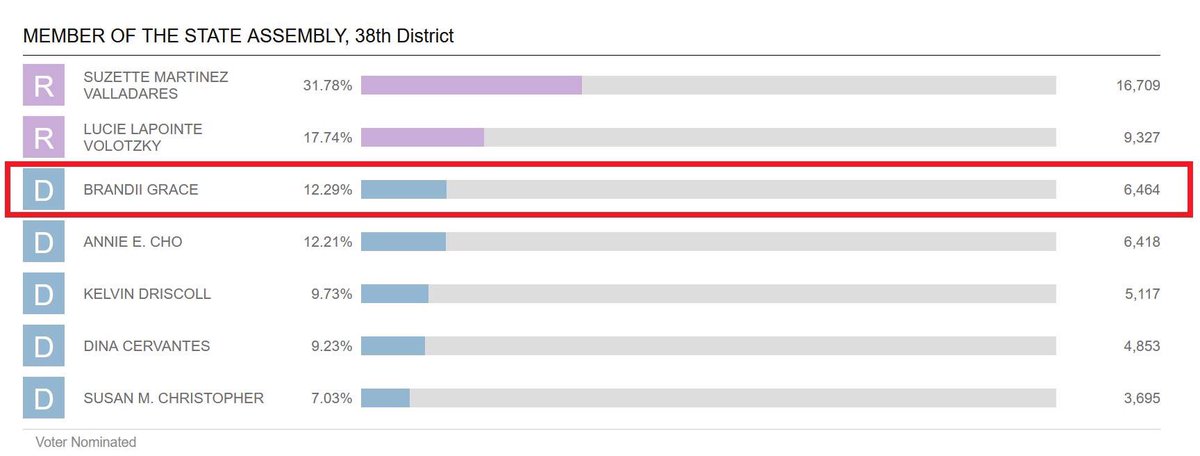 The Grace for Assembly campaign made it into third place — and still counting! Top Democratic candidate in the race! Thank you everyone for your votes, especially my canvassing volunteers! 🗳☀️🌵 #ad38 #laelection #laprimary