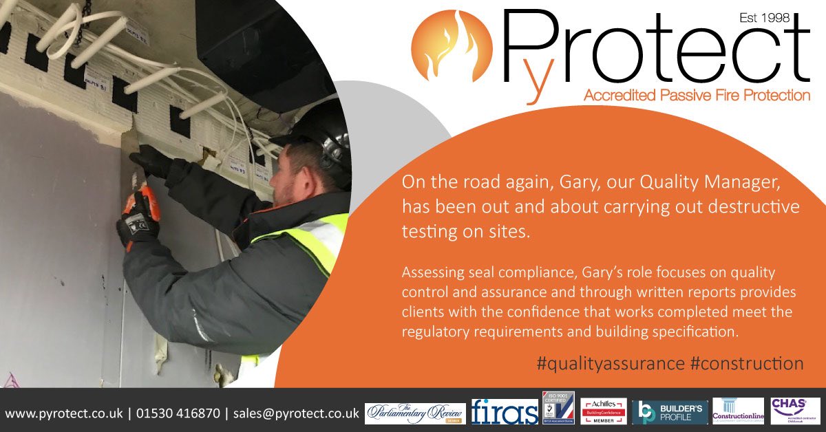 Gary, our Quality Manager, has been out and about carrying out destructive testing on sites. Assessing seal compliance, Gary’s role focuses on quality control and assurance...
#qualityassurance #construction