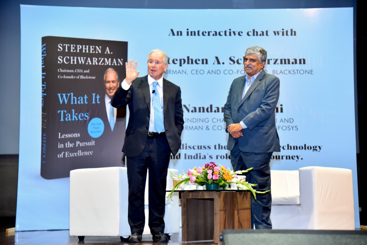 iitbombay's tweet photo. Few glimpses of yesterday's interaction between Stephen A. Schwarzman, Chairman, CEO &amp; Co-Founder of Blackstone, and Nandan Nilekani, Founding Chairman of UIDAI and Chairman &amp; Co-Founder of Infosys, as they discussed 'Advances in technology and India's role in this journey' https://t.co/3MfS5ECcXL