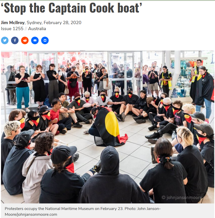 WgarNews's tweet photo. @JennyPineapple2 @CapesJoy @virgotweet @BlakandBlack @ranckee @PeterHi46665199 @Absurd_Penguin @RightsLGBTI @anne_clothier @LawsonShiralee @WhteRbbnAdvocat @BakchosGlass @SaraSalehOz @janettj777 @RobRobbEdwards @lynlinking @LadyPoop2 @mormorlady @Penny_MadamLash @AnticolonialM @justice_muslim @SaveOurForests_ @Triplejay58 @3wombats @Michz45 @FaiMujer @IAF__FAI @AustralianLFIR @AJDS_tweets @jewsagainstfash @MorpheusBeing @MarkPlackett1 @vmp9 @twtrrr @noplaceforsheep @honi_soit @FIREqually @ISJAMelb @GMAR_Matriarchs @NITV @AlboMP @GuardianAus @GreenLeftOnline @TentEmbassy2015 @SenatorDodson @LindaBurneyMP #Photo: #JohnJansonMoore #Protesters #Occupy #MaritimeMuseum #23Feb20 | DontBe a #Cooksucker! #StopTheCaptainCookBoat #CaptainCookBoat #CaptainCook #CookBoat @GreenLeftOnline #GreenLeft #GreenLeftOnline https://t.co/6qBjPM75B8 #AltMedia #AboriginalRights  https://t.co/YNl4DIU8Ml https://t.co/1aqabpyORb