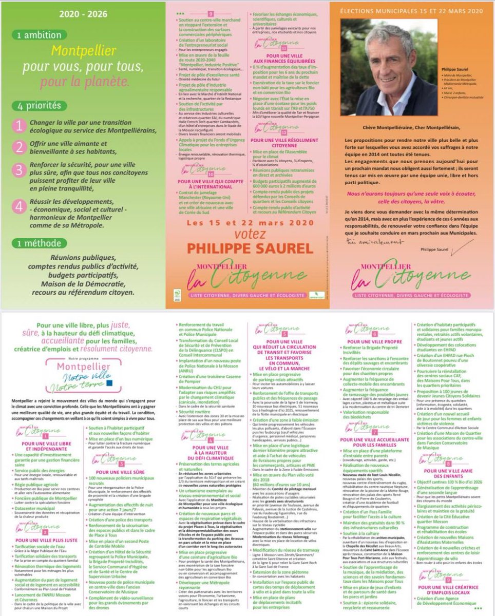 #Municipales2020 #MontpellierlaCitoyenne #vitaliteeconomique 
♦️soutien #CentreVille avec la fin  extension surfaces commerciales périphériques 
♦️ mise en place d’une logistique #DernierKilometre durable & aide à l’achat de 🚚 propres

#Montpellier, notre ville notre terre 🌍