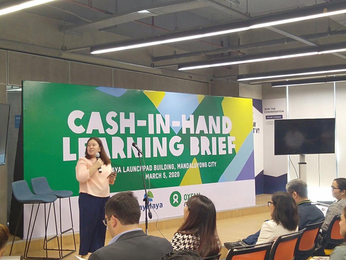 angatph's tweet photo. Oxfam Pilipinas' Senior Manager for Partnerships and Programs, Nina Abogado, presenting the Cash-In-Hand Learning Brief https://t.co/lfp57dXuE8