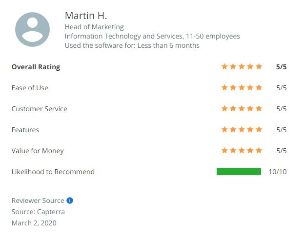 rocketseed's tweet image. “Amazing email signature supplier” - Martin H

Thank you for the 5-star⭐️review on @capterra! See what Martin &amp;amp; other clients think of our #emailsignaturesoftware 👉bit.ly/3cyWDL2
#capterrareviews #customerreview #lovedbymarketing #trustedbyIT