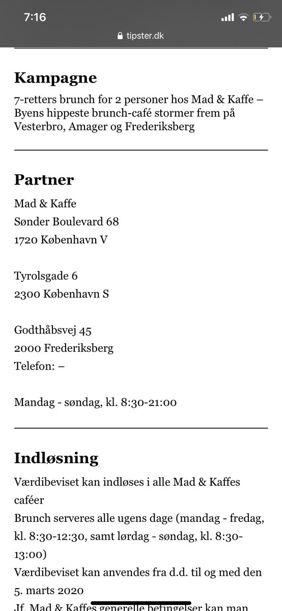 LeandinhoDK's tweet photo. Jeg har to gange brunch for to personer hos Mad og Kaffe i København (aldeles glimrende, stor 4/6 stjerner) som udløber i dag 12:30. Når ikke at få dem brugt, så meld ind, hvis du står og har lyst til lidt torsdagshygge med en ven, veninde, elskerinde etc. https://t.co/vTnONJ3jO2
