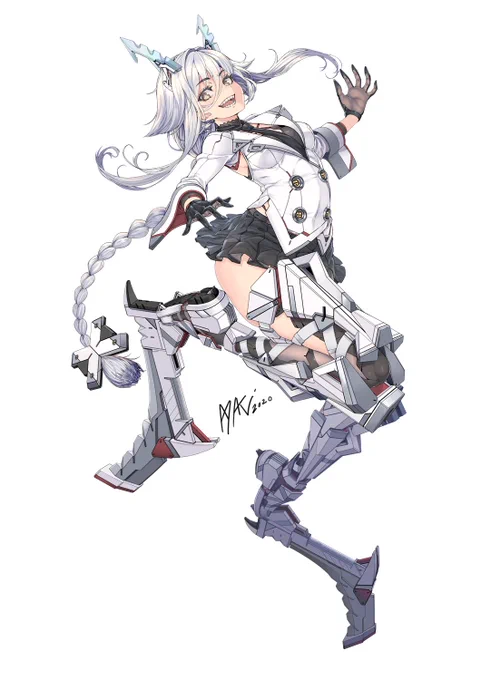 Ayaki-weapons Collection 06  強襲用斥力転換脚甲刃

生体バリアを推力転換して、質量と加速で物理的に破砕・破断する。
※(一部換装可能。

そんなイメージです。 