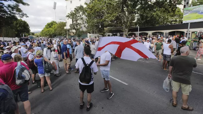 The scene in Cape Town during the English Cricket Tour in December and in many parts of South Africa. The Barmy Army as the English Supporters are known throughout the world came to enjoy the South African summer and support their team. Gues what the No sport tourism strategy.