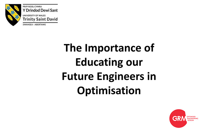 On Friday, GRM Engineering Director, <a href="/OliverTomlin/">Oliver</a> , has been invited to lecture <a href="/wmgwarwick/">WMG</a> . With a long history of supporting young engineers, take a look at a previous collaboration at the <a href="/UWTSD/">University of Wales Trinity Saint David</a> - grm-consulting.co.uk/presentation-s… #optimisation