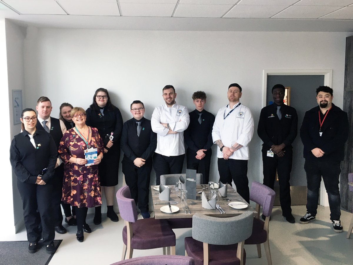TamesideCollege's tweet photo. Fab to have @tandgicft, @Principal_Hotel and @FabFanFayre visit the college to discuss @FoodTC students' summer ball for #scannerappeal at Tameside Hospital! Can't wait until tickets go on sale later this year #ICanBe https://t.co/QlmKMvfrbX