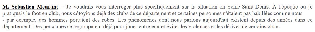 Bon, apparemment en Seine-Saint-Denis y a de dangereux radicalisés prêts à commettre des attentats qui jouent au foot... en robe... Voilà voilà.Merci  @SMeurantL pour votre vigilance.