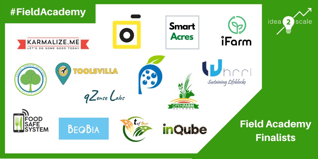 We're delighted to announce our 14 finalists from 10 different countries for our Spring 2020 Field Academy program. If you're a #Foodtech or #AgTech #Investor and wish to attend our virtual demo day, DM us. See our finalists here: ideatoscale.com/food#field-aca….
