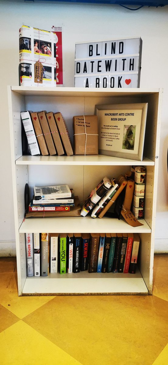 Macrobert's tweet photo. It's #WorldBookDay! The perfect time to enjoy a blind date with a book - find it in the foyer, totally free and totally wonderful 📚❤️ https://t.co/1Rqzbx40IR