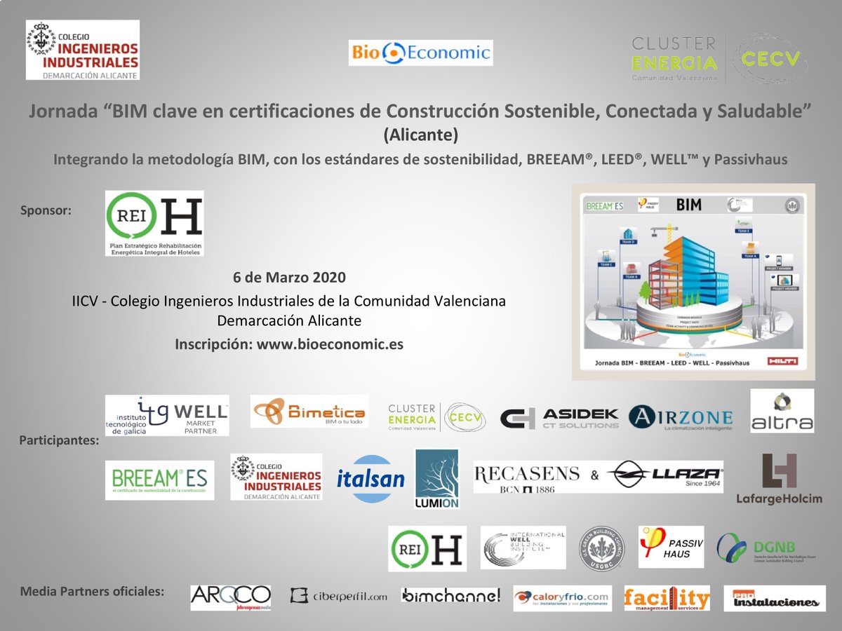 Holcim_es's tweet photo. ¡Mañana participamos en la Jornada BIM de construcción sostenible en Alicante! Eva Cunill, responsable de prescripción de LH, presentará el #LibroVerdeLH para la edificación sostenible. Podéis inscribiros en este enlace 👉 
https://t.co/14Zke1epoA https://t.co/OJEKCf6x38